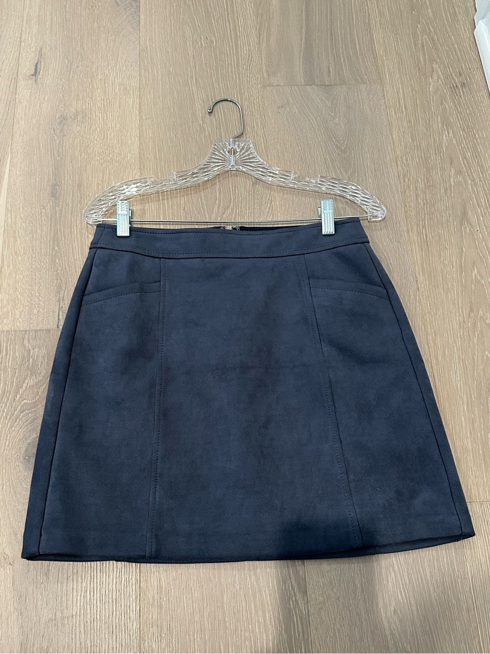 LOFT Navy Mini A-Line Skirt